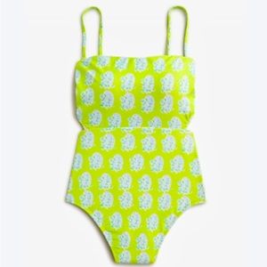 NWT J.Crew SZ Blockprints X cutout one-piece swimsuit